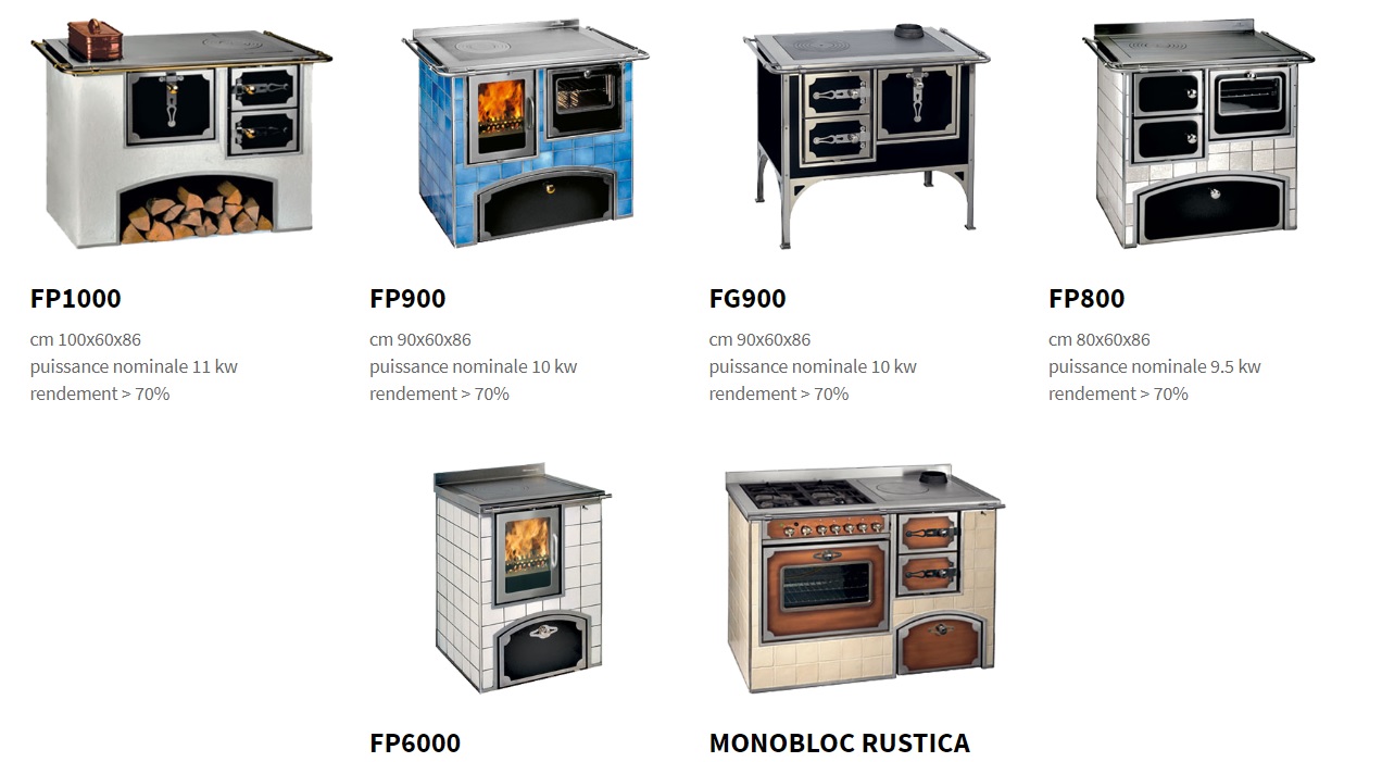 Gamme de cuisinière à bois 